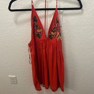 Free people spaghetti strap floral dress